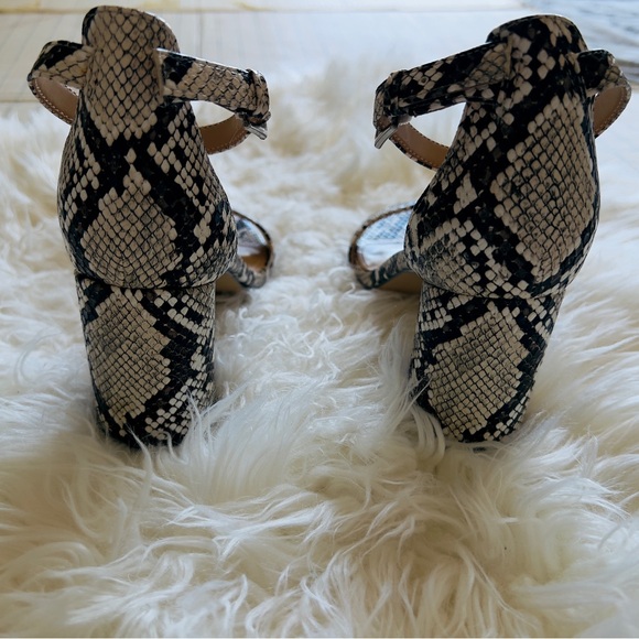 Nine West| Block Heel Snakeskin Sandals - Picture 6 of 9